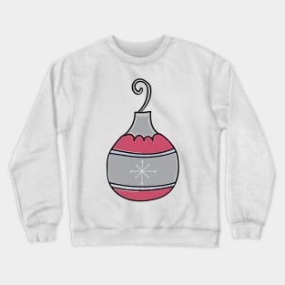 Whimsical Holiday Ball Ornament Illustration Crewneck Sweatshirt